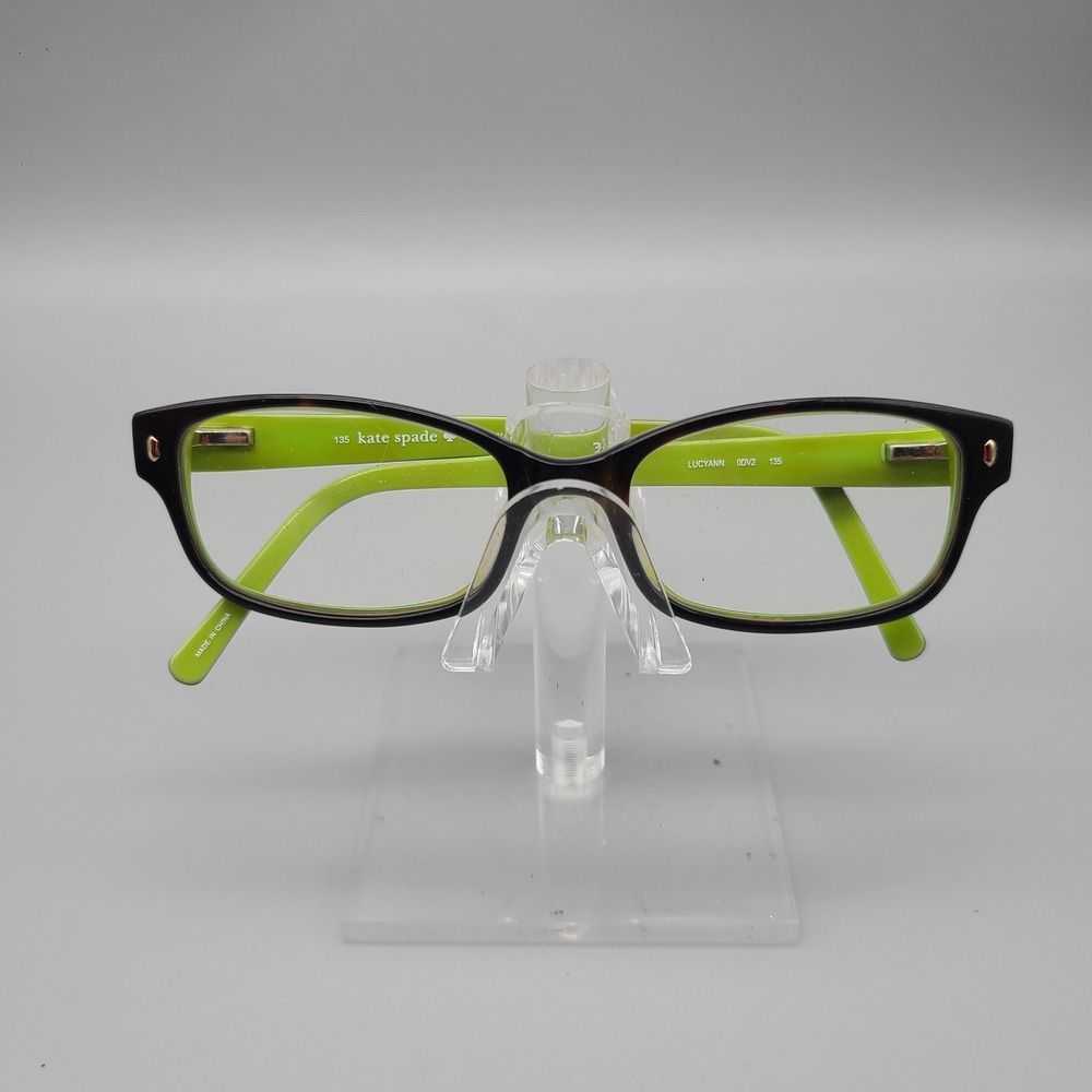 Kate Spade Lucyann 0DV2 Tortoise Lime Green Rectangular Eyeglasses Frames 135